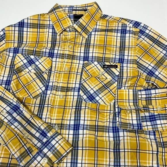 Enyce Mens Button Down Yellow Plaid Shirt size L - Picture 2 of 7